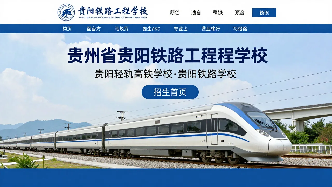 贵州省贵阳铁路工程学校 首页主视觉